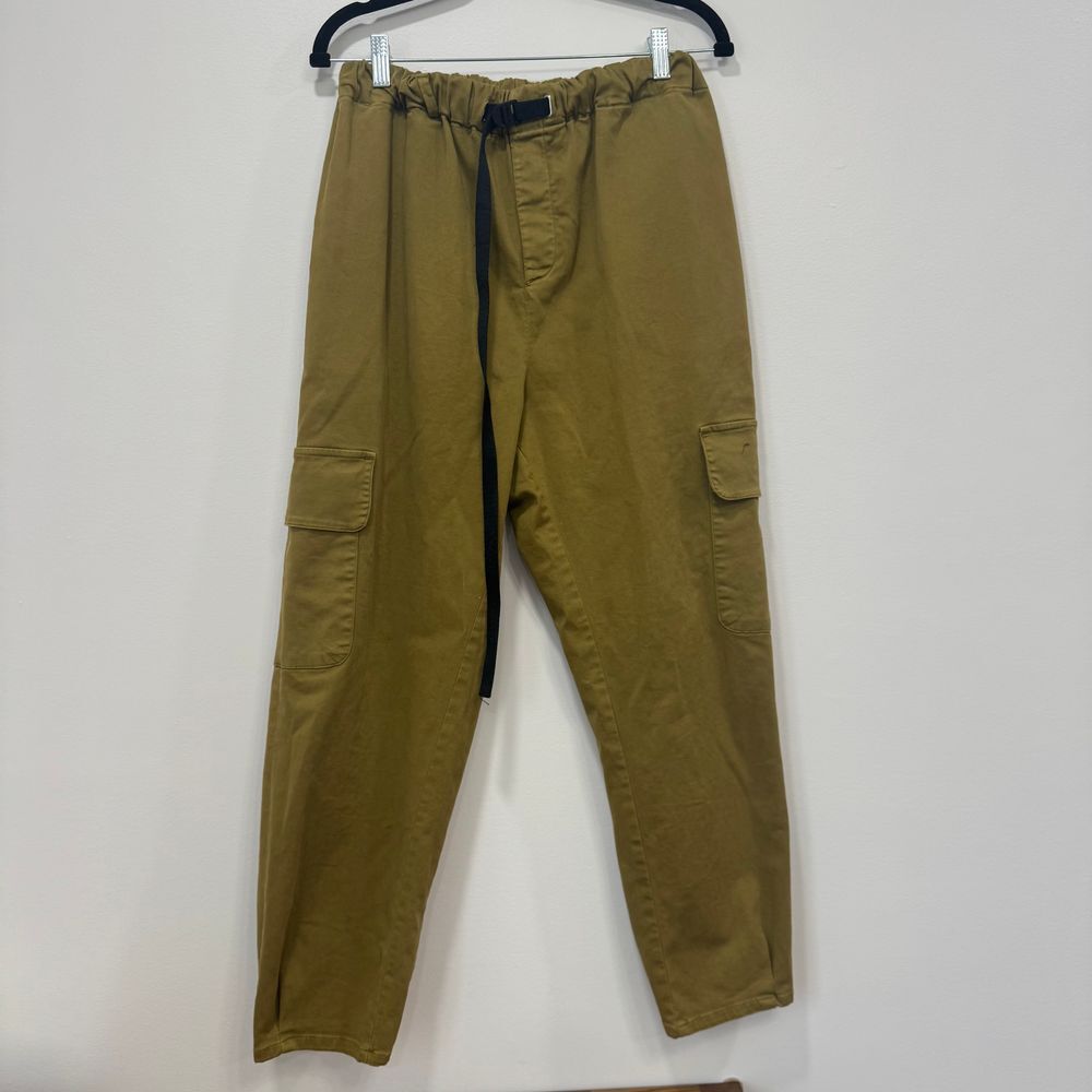 White Sand Pants Womens Pants 42 Green Engineer Cargo Cotton Blend Trouser Taper